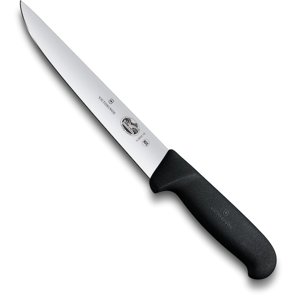 Swiss Army Brands Victorinox 41511 Kitchen Fibrox Pro Black Flank Knife, 7In Stiff Blade VIC-5.5503.18 - main